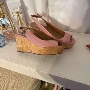 Coach Blush Pink Wedge Shoes